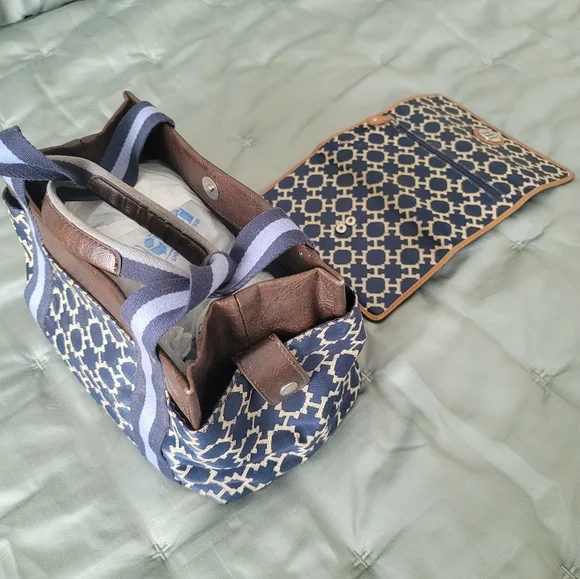 Tommy Hilfiger (BUNDLE) Navy & Tan Purse w/wallet - Picture 3 of 5